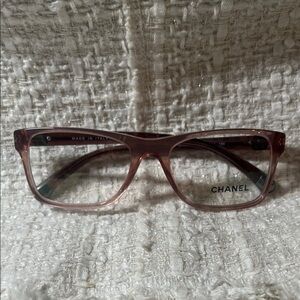 Authentic CHANEL crystal pink glasses quilted temples 3325 c.1533